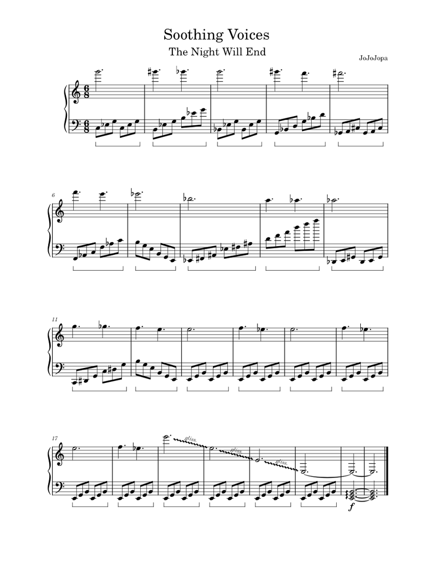 Soothing Voices Sheet music for Piano (Solo) | Musescore.com
