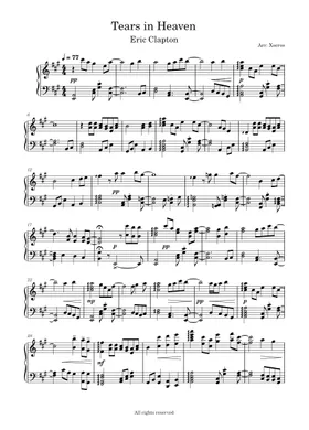 Tears In Heaven sheet music (real book with lyrics) (PDF)