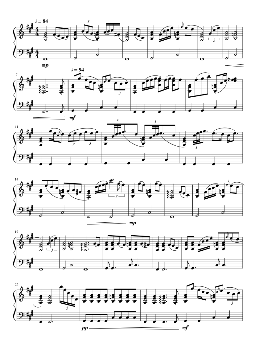 you're out there somewhere Sheet music for Piano (Solo) Easy | Musescore.com