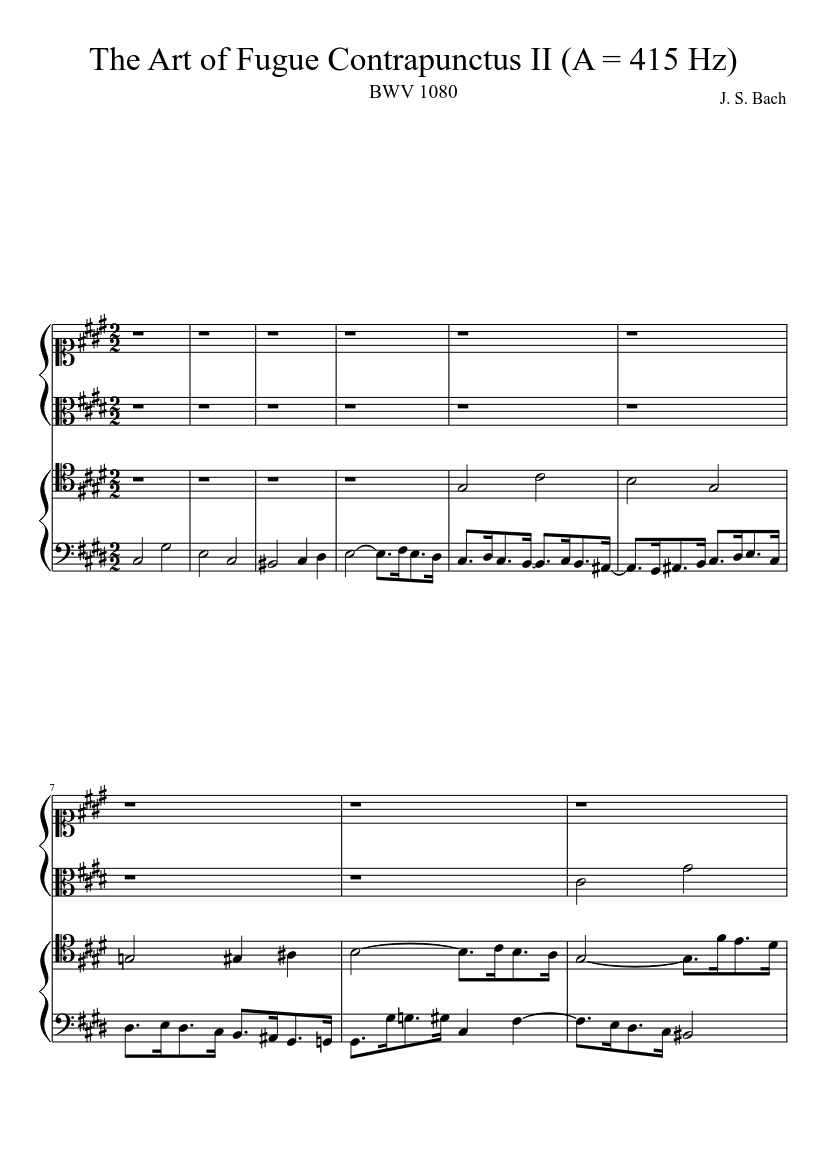 Die Kunst der Fuge BWV 1080