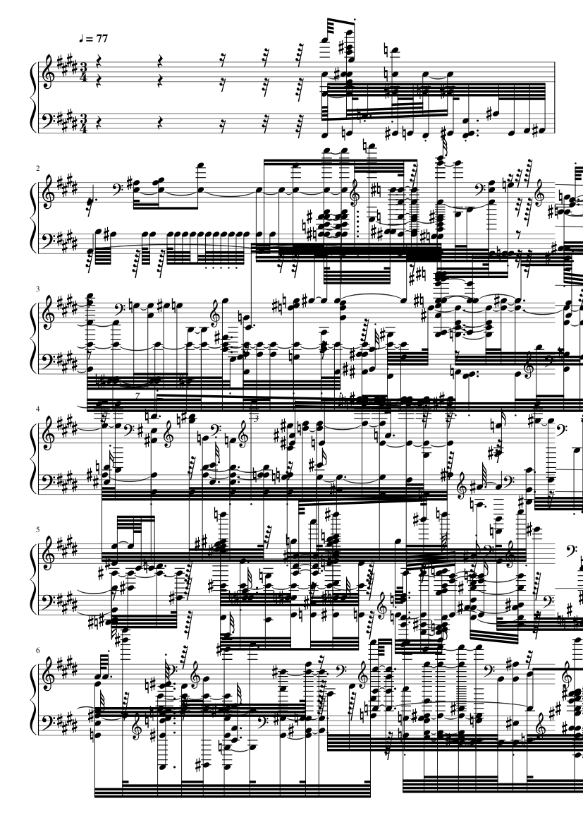 hisoka's theme (mp3 to midi) Sheet music for Piano (Solo) | Musescore.com