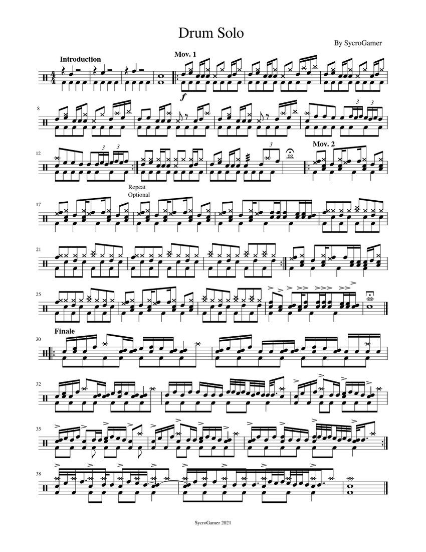 Drum Solo Sheet music for Drum group (Solo) | Musescore.com