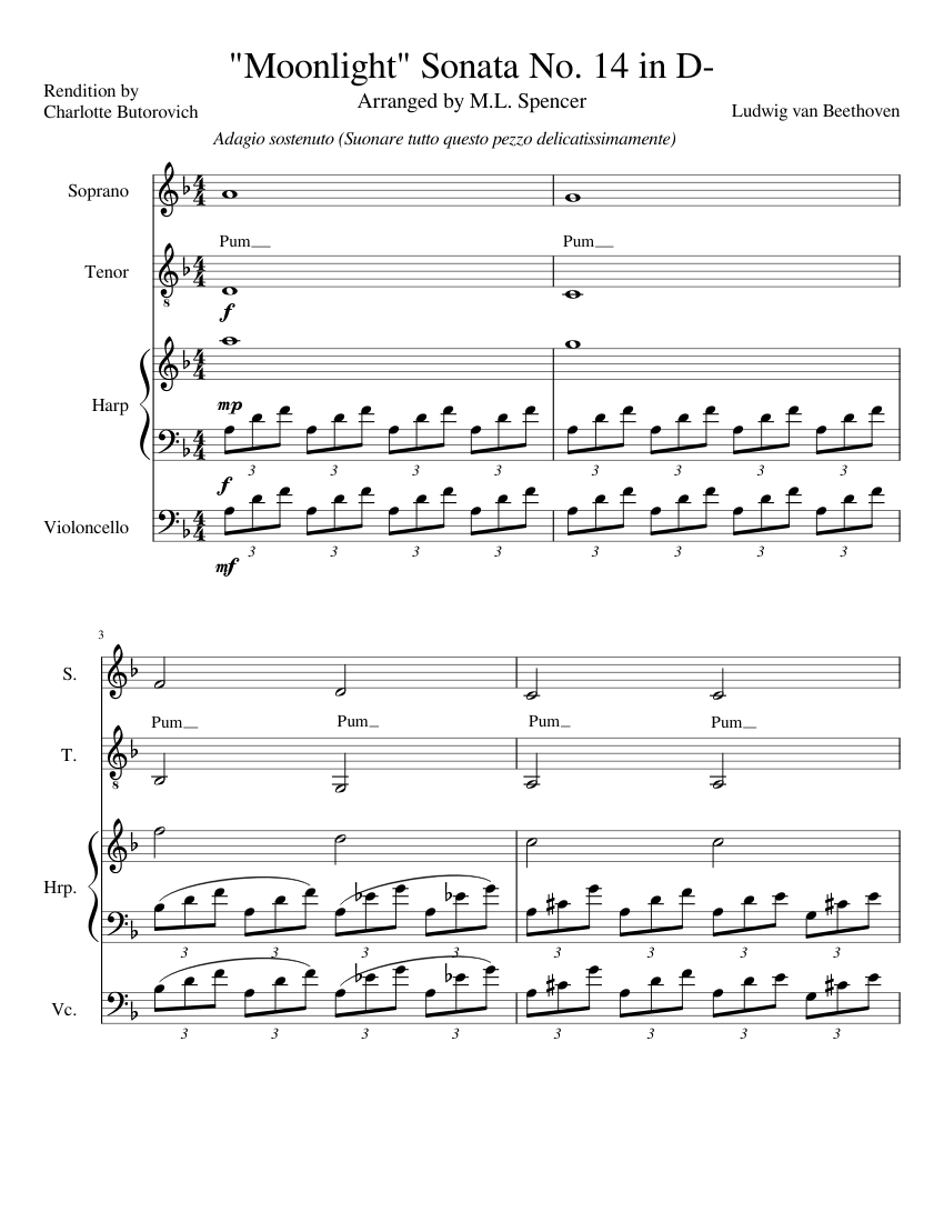 Moonlight Sonata No. 14 in D-