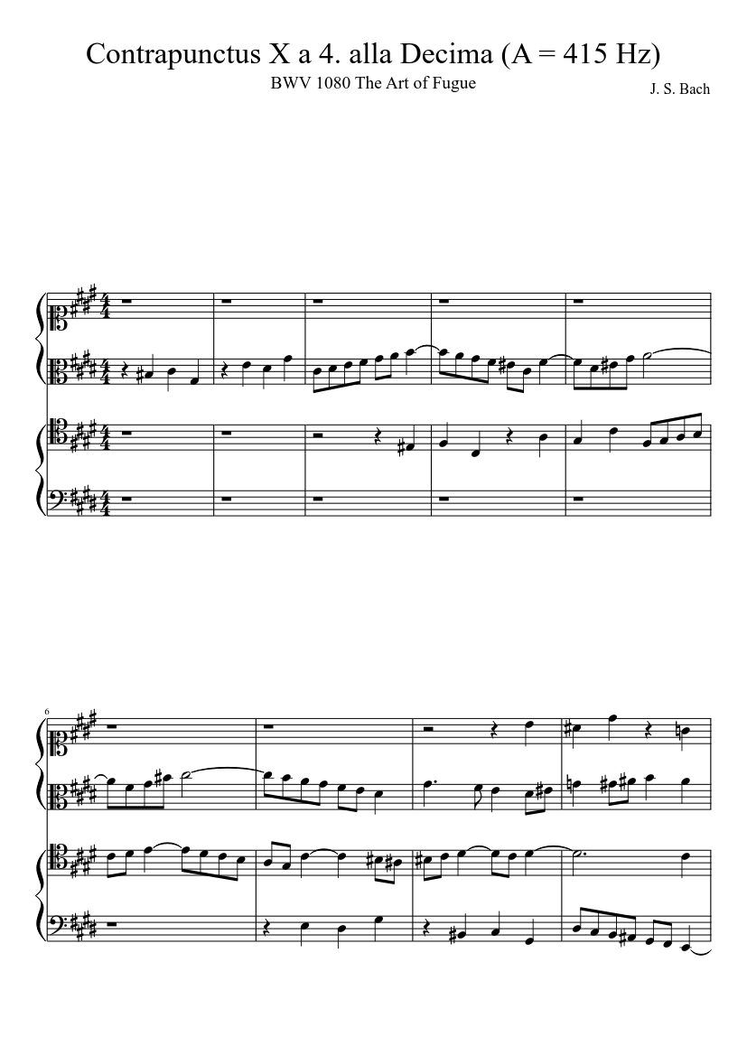 Die Kunst der Fuge BWV 1080