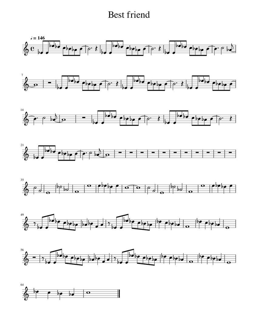 Best Friend by Rex Orange County Sheet music for Trumpet (In B Flat