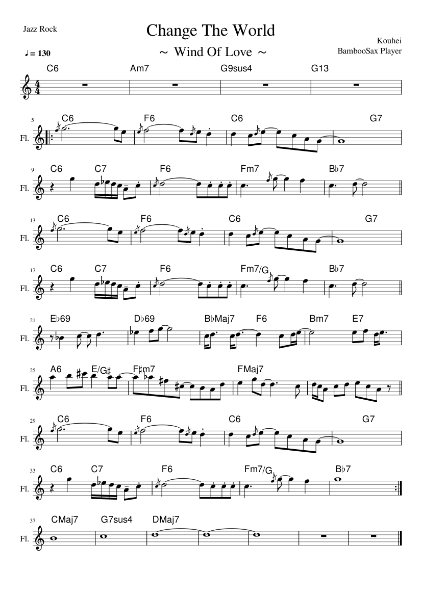 世界を変える - エリック・クラプトン 楽譜 コード付き ピアノ