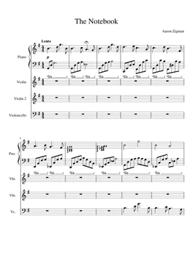 Free The Notebook Theme by Aaron Zigman sheet music | Download PDF or print  on Musescore.com