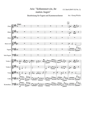 Free Ich Habe Genug, Bwv 82 by Johann Sebastian Bach sheet music | Download  PDF or print on Musescore.com