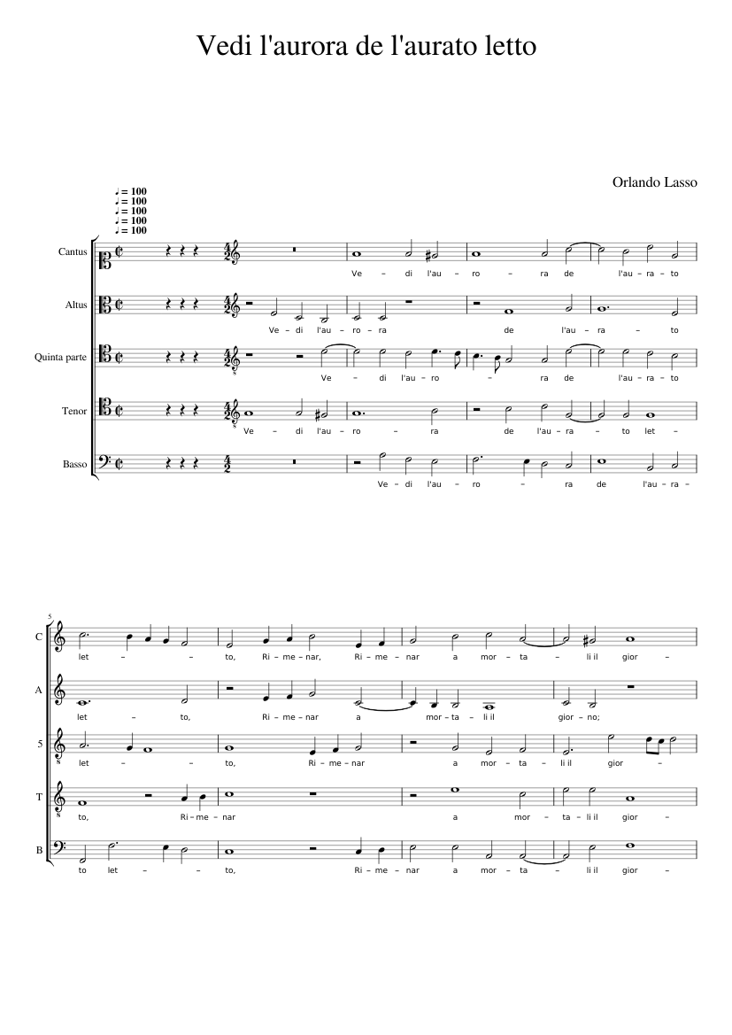 Vedi l'aurora de l'aurato letto