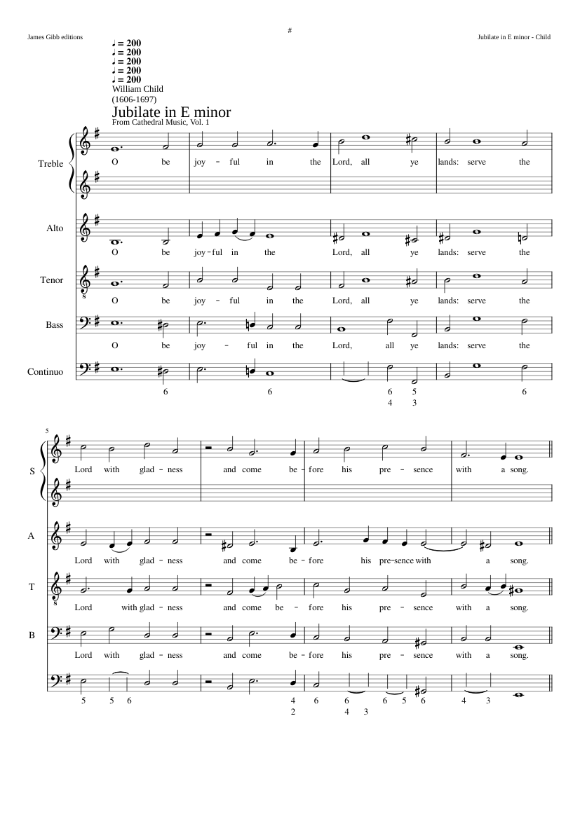Jubilate in E minor