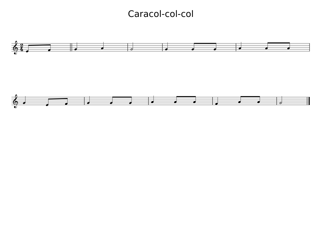 Col Col Song Caracol-col-col Sheet music for Piano (Solo) Easy | Musescore.com