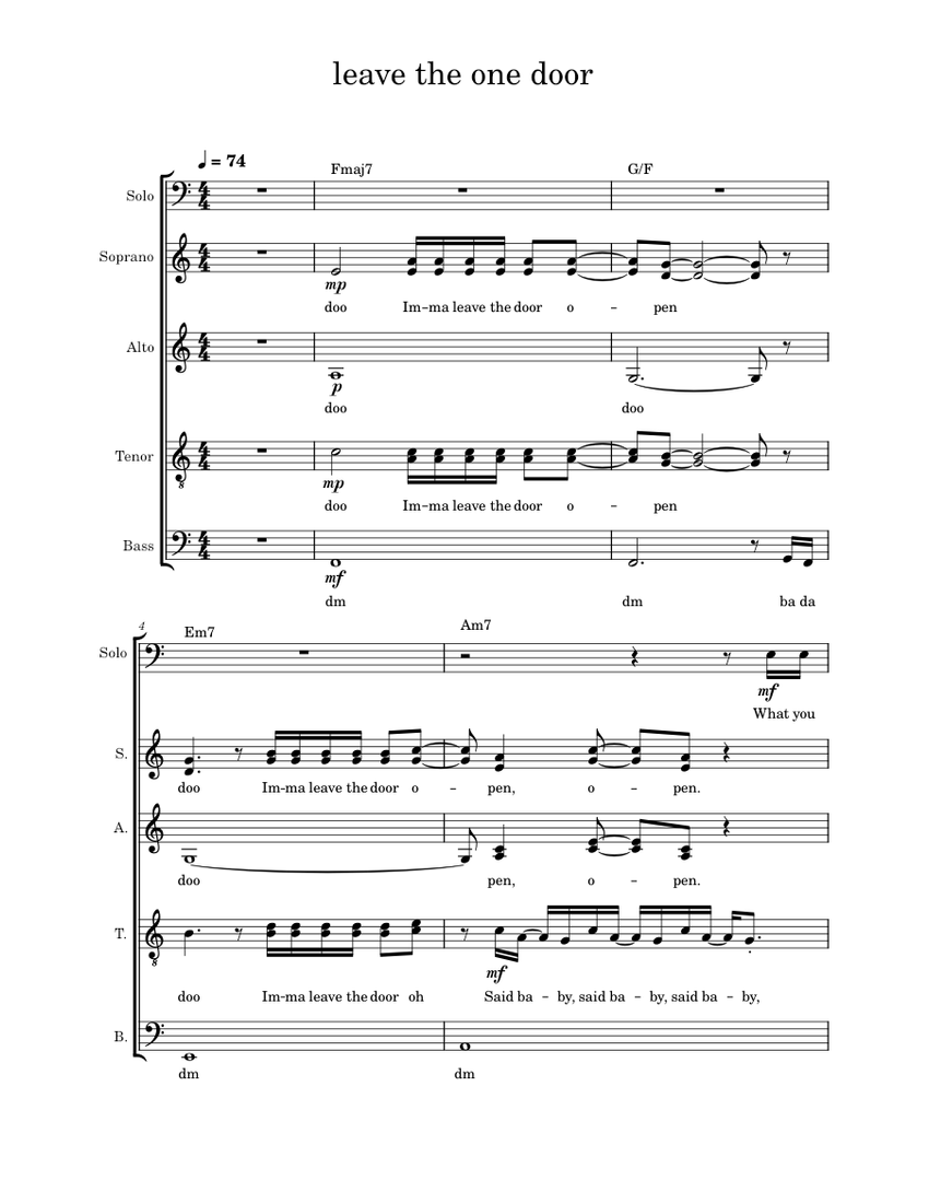 Leave The Door Open Silk Sonic Leave The Door Open Sheet Music For Leave The Door Open Silk Sonic Leave The Door Open Sheet Music For