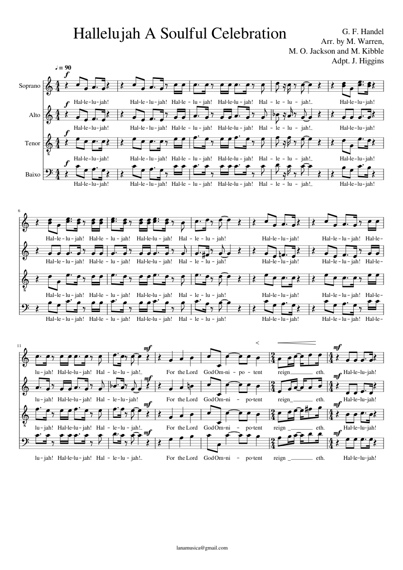 Hallelujah A Soulful Celebration Sheet Music for Soprano, Alto