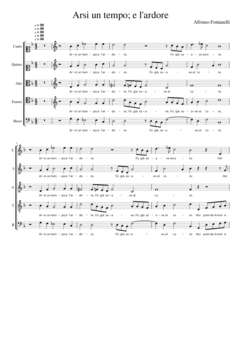 Arsi un tempo; e l'ardore