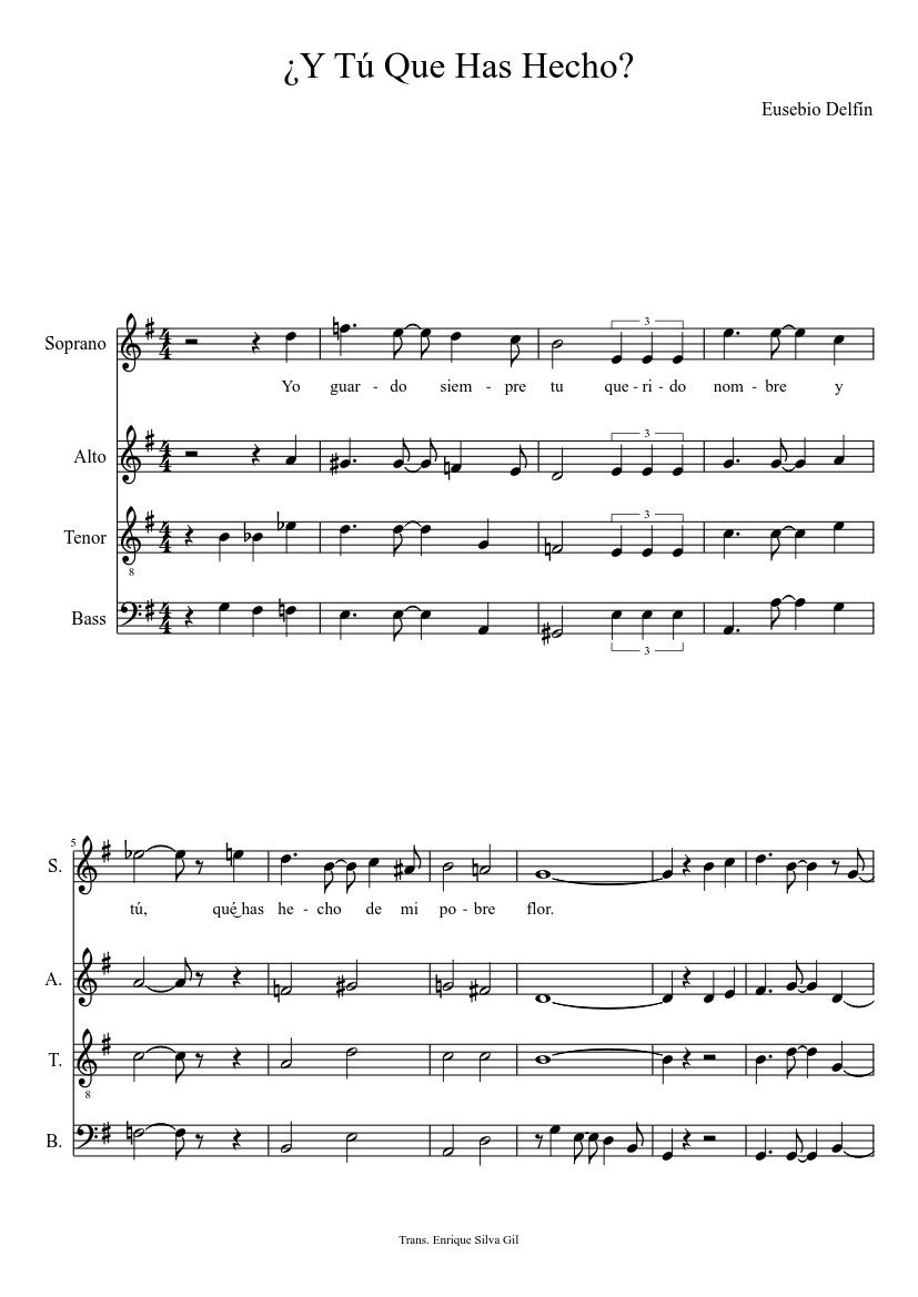 Y Tú Que Has Hecho? Sheet music for Bass guitar (Solo) | Musescore.com