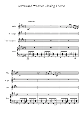Free jeeves and wooster by Misc Television sheet music | Download PDF or  print on Musescore.com
