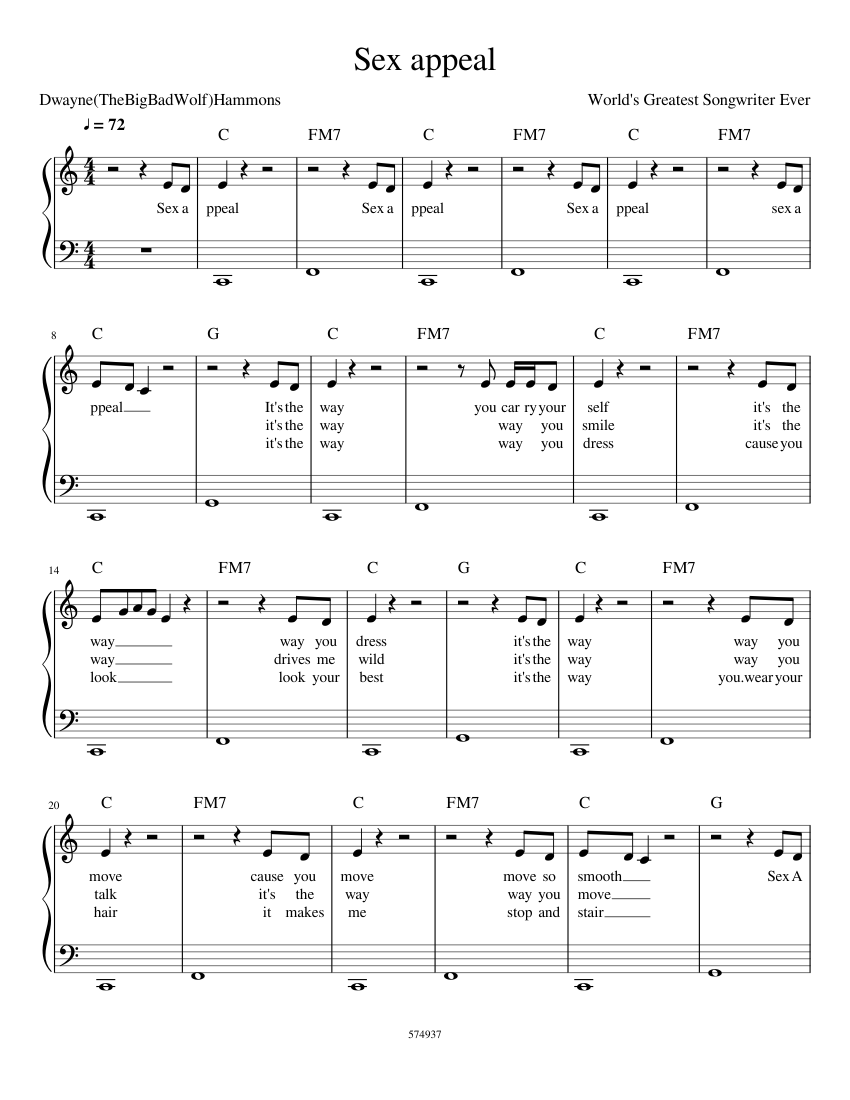 Sex appeal Sheet music for Piano (Solo) Easy | Musescore.com