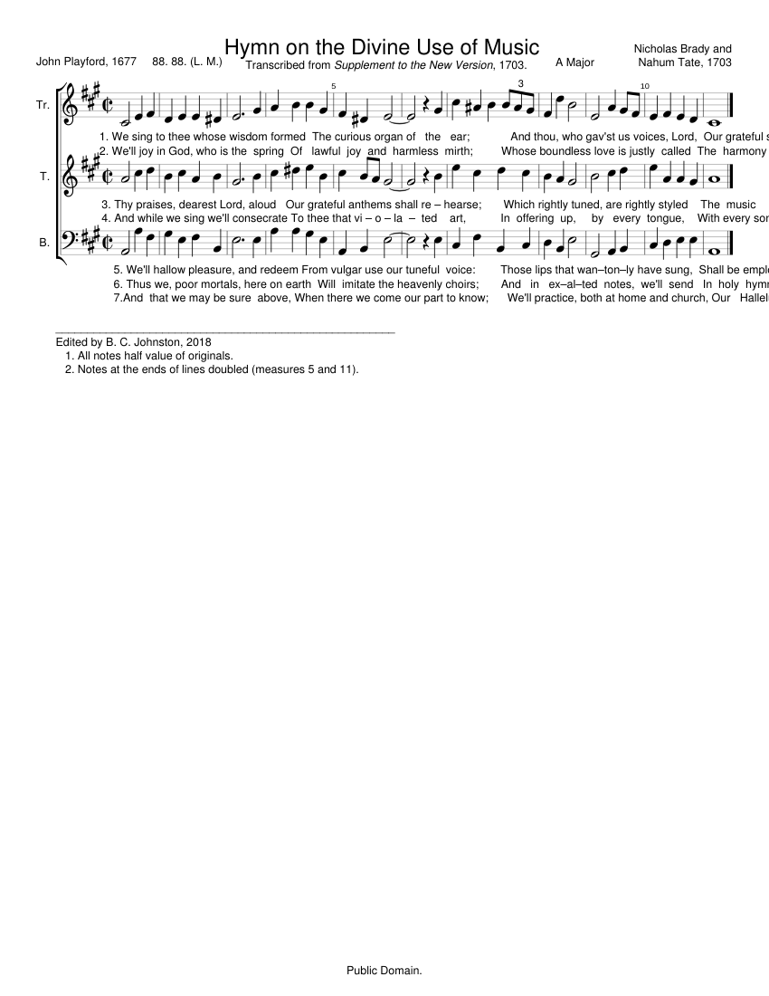 On The Divine Use Of Musick