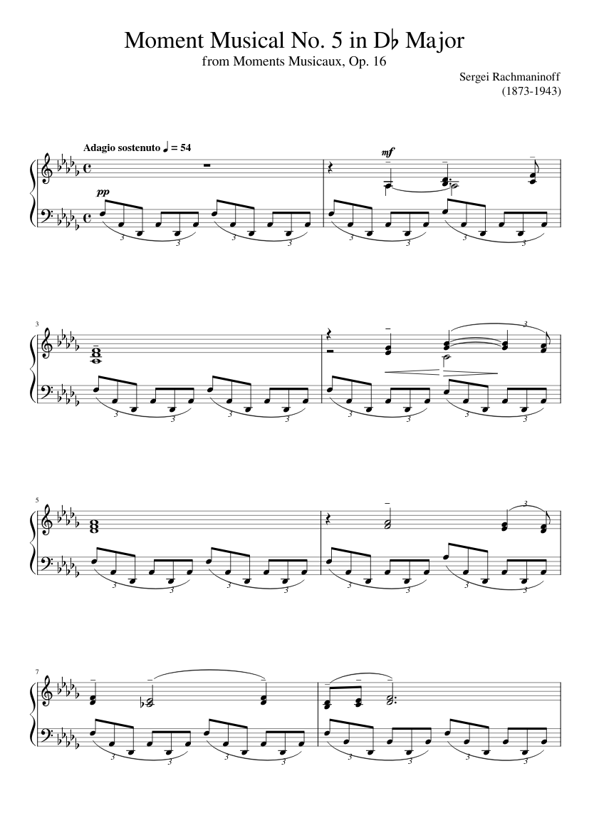 Moments Musicaux Op.16