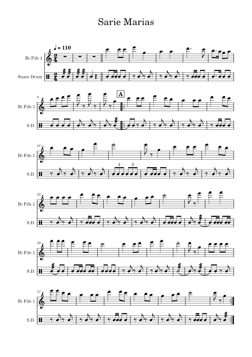 Sarie Marias Sheet Music For Snare Drum Flute Other Mixed Duet sarie-marias-sheet-music-for-snare-drum-flute-other-mixed-duet