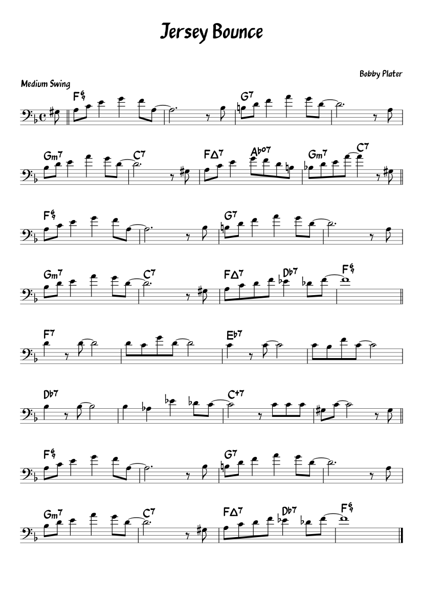 Jersey Bounce Sheet music for Piano (Solo) | Musescore.com