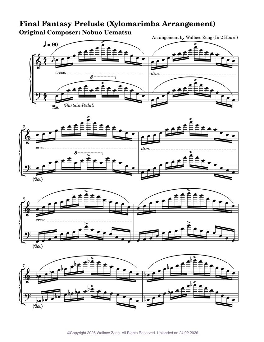 Final Fantasy Prelude Piano Collection Nobuo Uematsu (Wallace's