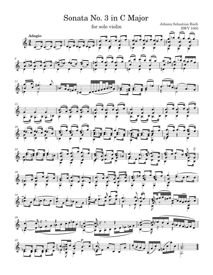 Violin Sonata No.3 in C major BWV 1005
