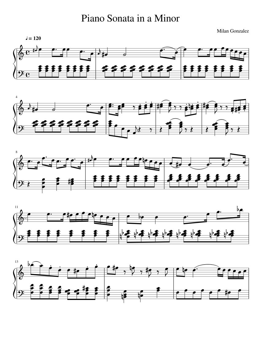 Piano Sonata in a Minor