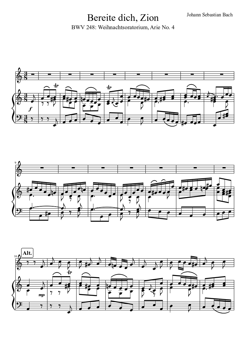 Bereite dich, Zion