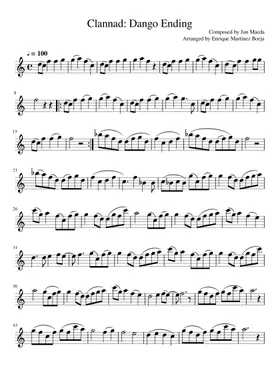 Clannad Dango Ending Sheet music for Flute (Solo)