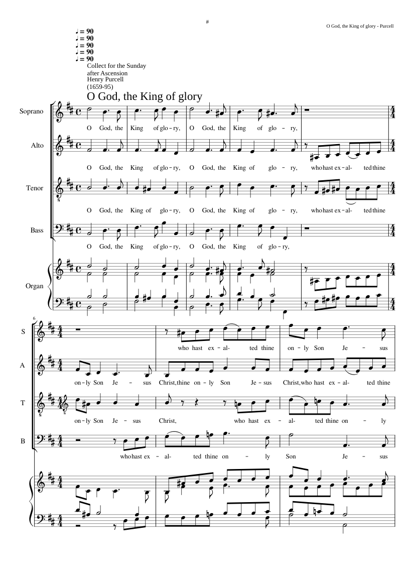 O God the King of glory
