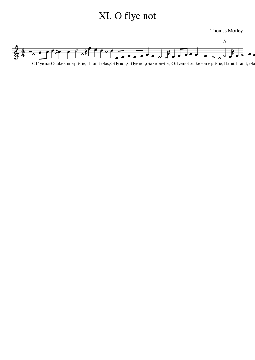 XI. O flye not