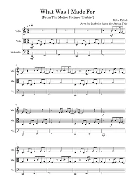 What Was I Made For? – Billie Eilish Sheet music for Piano (Solo