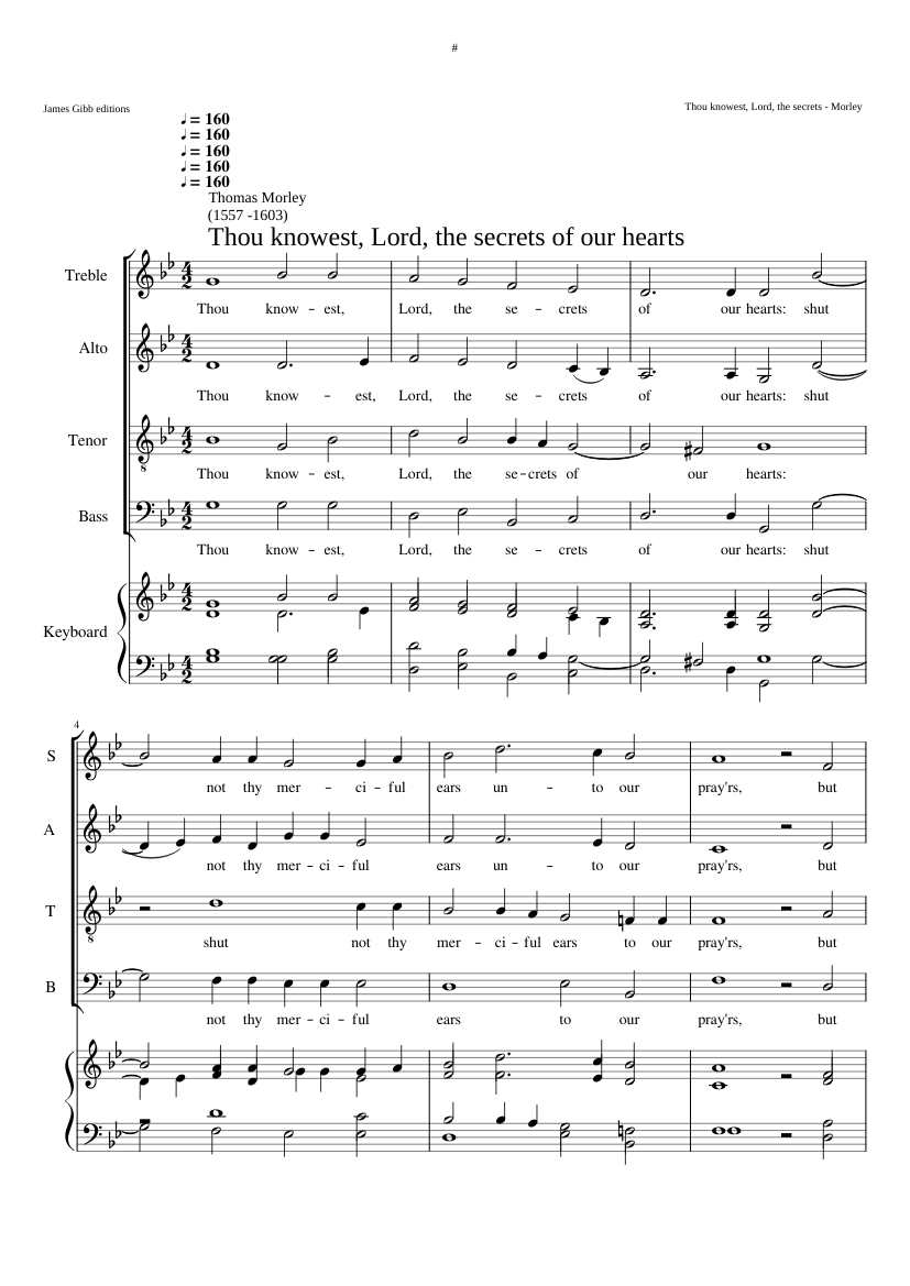 Thou knowest Lord the secrets of our hearts