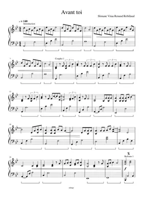 Free Avant Toi by Vitaa & Slimane sheet music | Download PDF or print on  Musescore.com