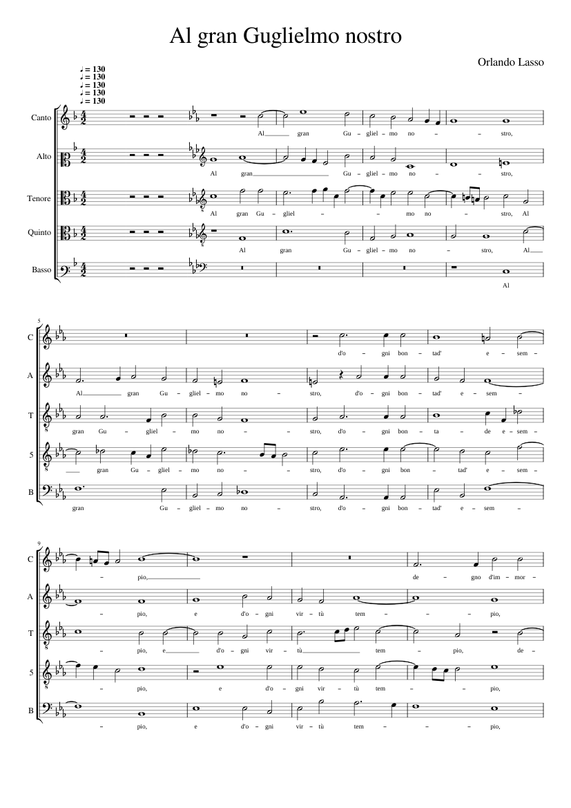 Al gran Guglielmo nostro