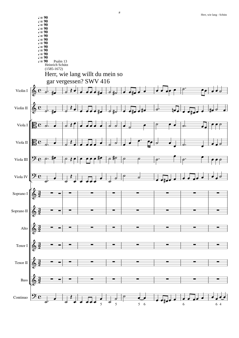 Herr wie lang willt du mein so gar vergessen SWV 416