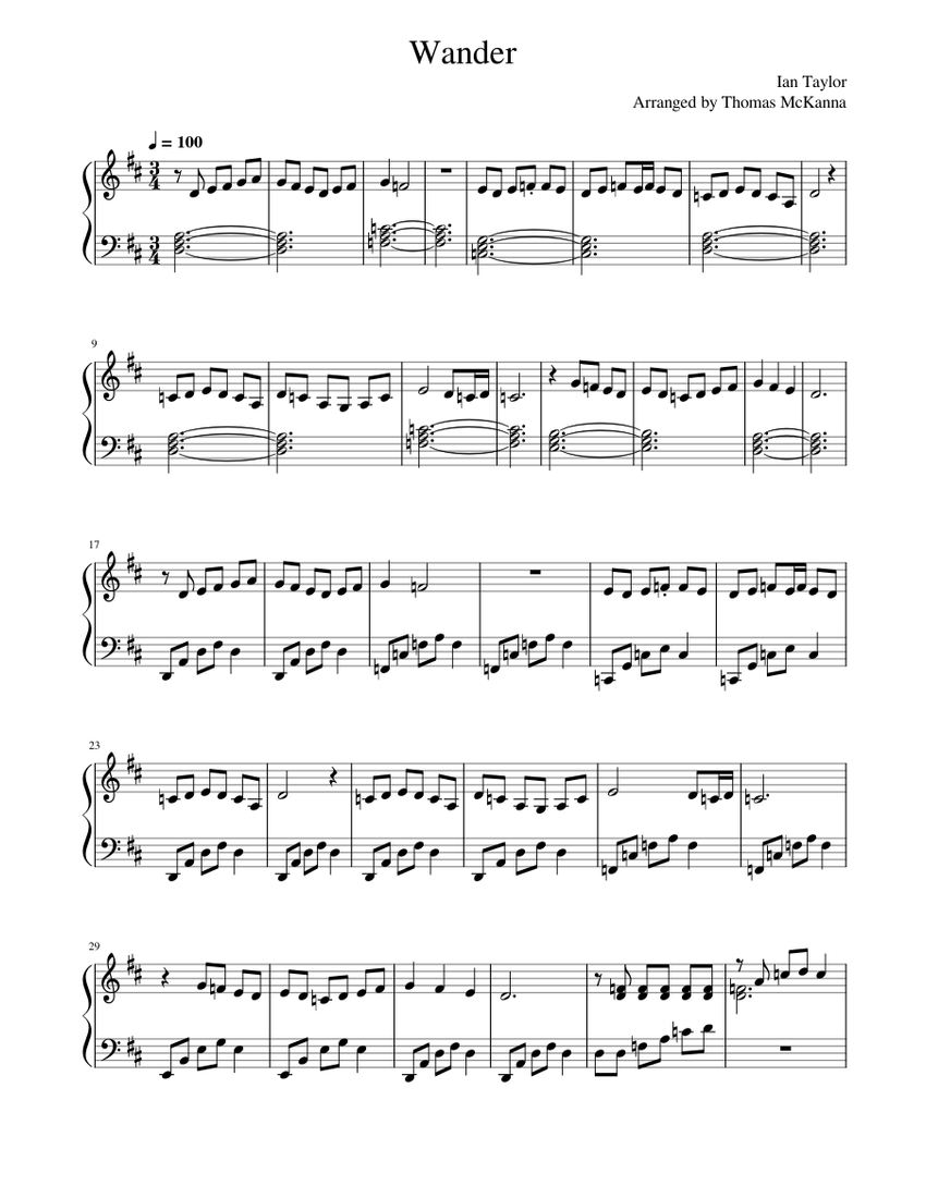 Wander (OSRS) Sheet music for Piano (Solo) | Musescore.com
