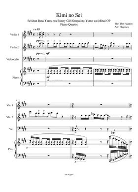 Seishun Buta Yarou Sheet music for Piano (Solo)