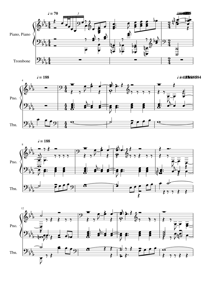Super Smash Bros Brawl Final Destination For Trombone Sheet Music For Piano Trombone Solo Musescore Com