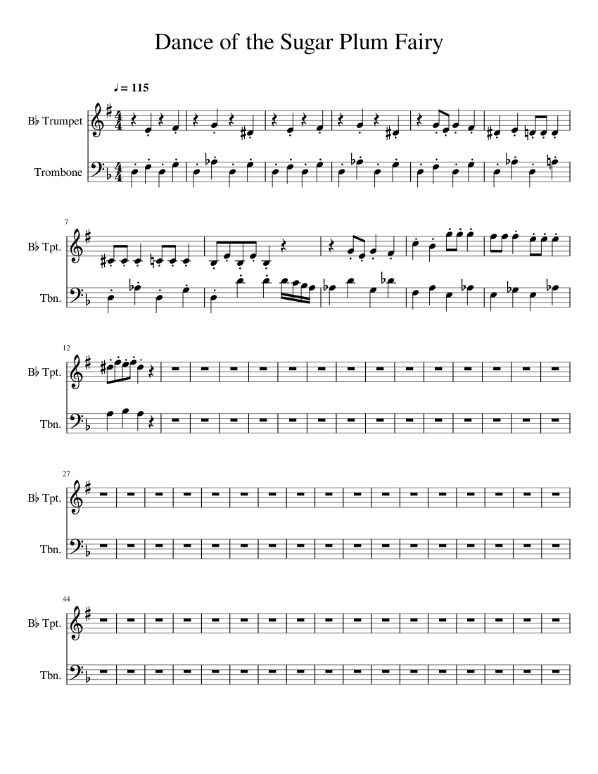 dance Sheet music for Trombone, Trumpet other (Brass Duet)
