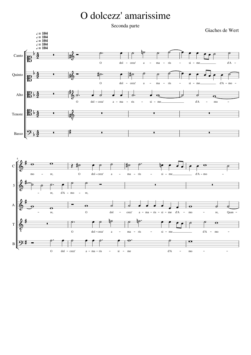 O dolcezz' amarissime (Seconda parte)