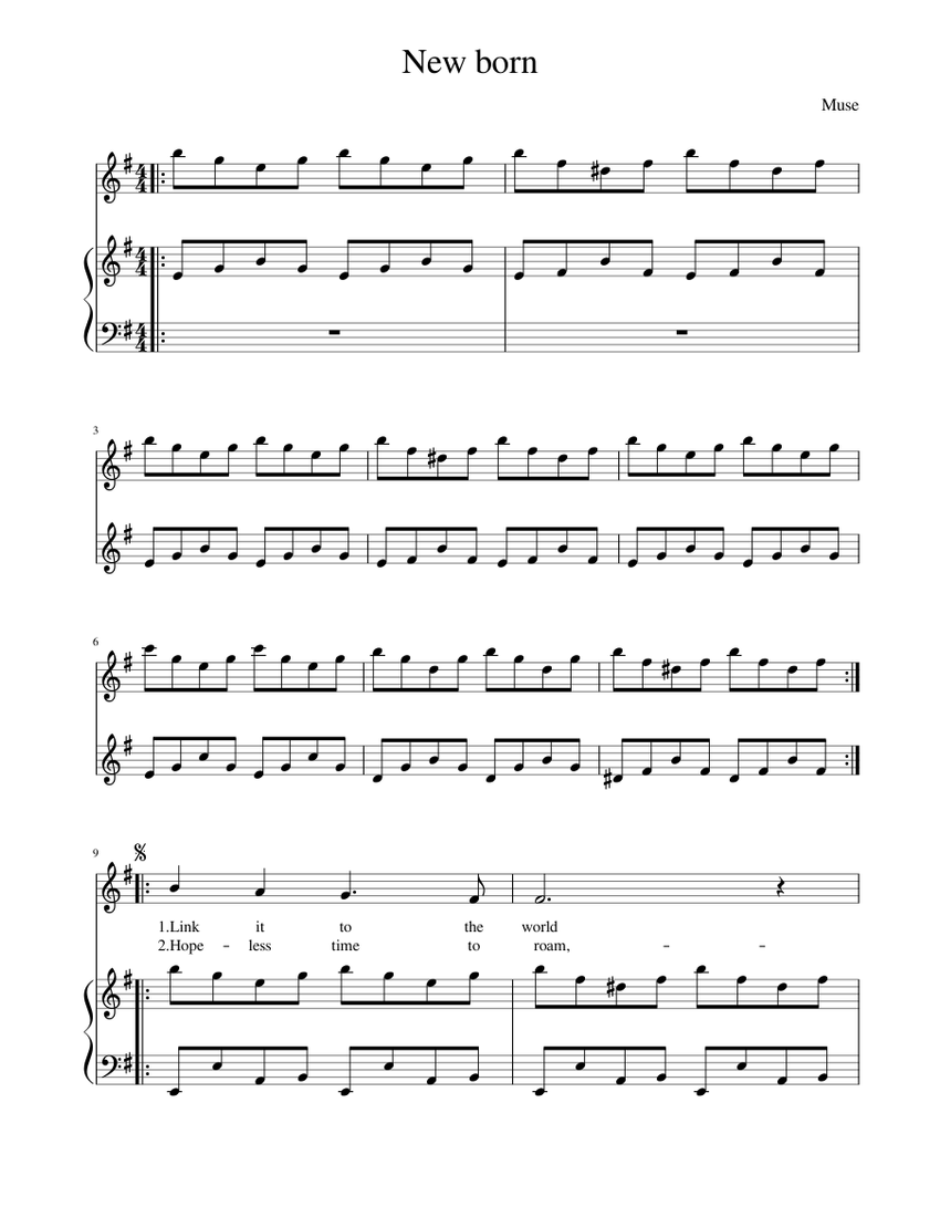 New born Sheet music for Piano (Solo) | Musescore.com