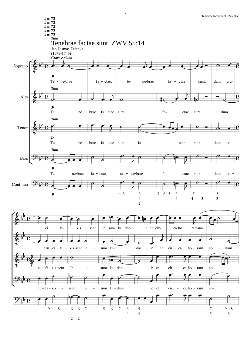 Tenebrae factae sunt ZWV 55:14