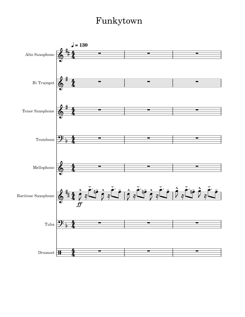 Funkytown / I Feel Good – Lucky Chops Funkytown Lucky Chops Sheet music ...