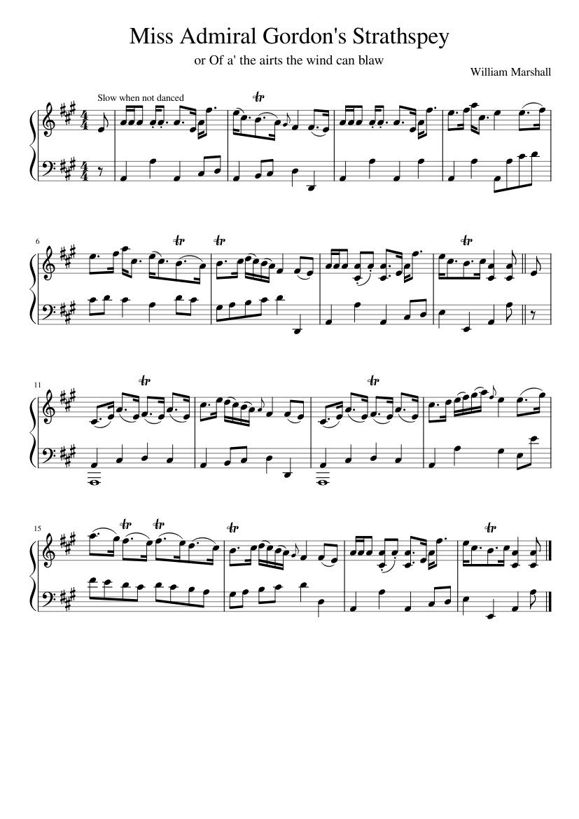 Miss Admiral Gordon's Strathspey