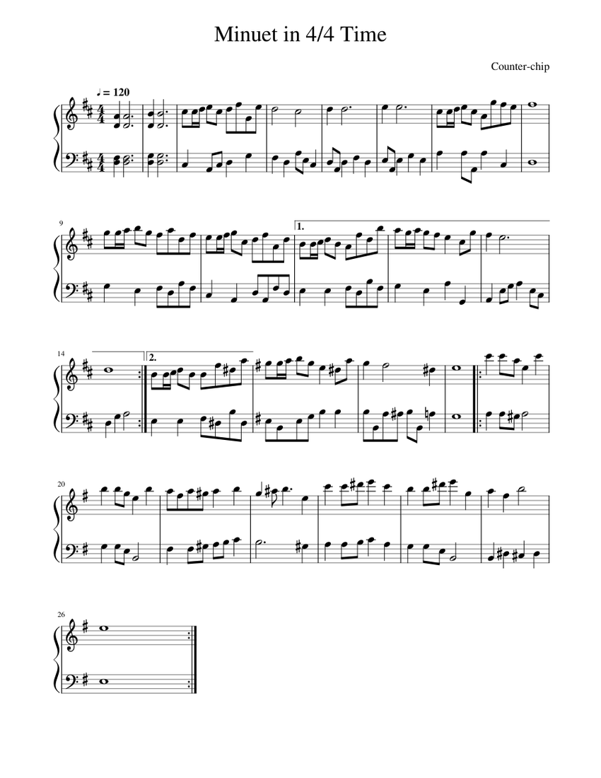 Minuet In 4 4 Time Sheet Music For Piano Solo Easy Musescore minuet-in-4-4-time-sheet-music-for-piano-solo-easy-musescore