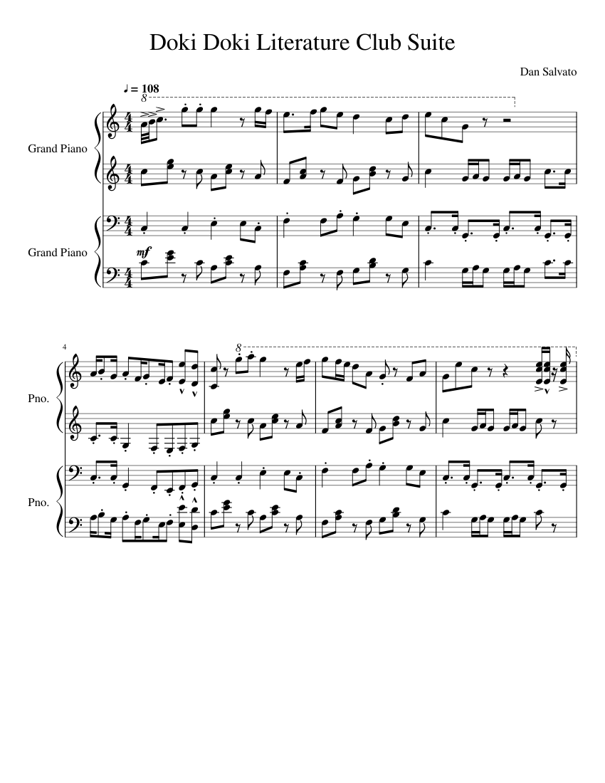 Play With Me - DDLC Sheet music for Piano (Solo)