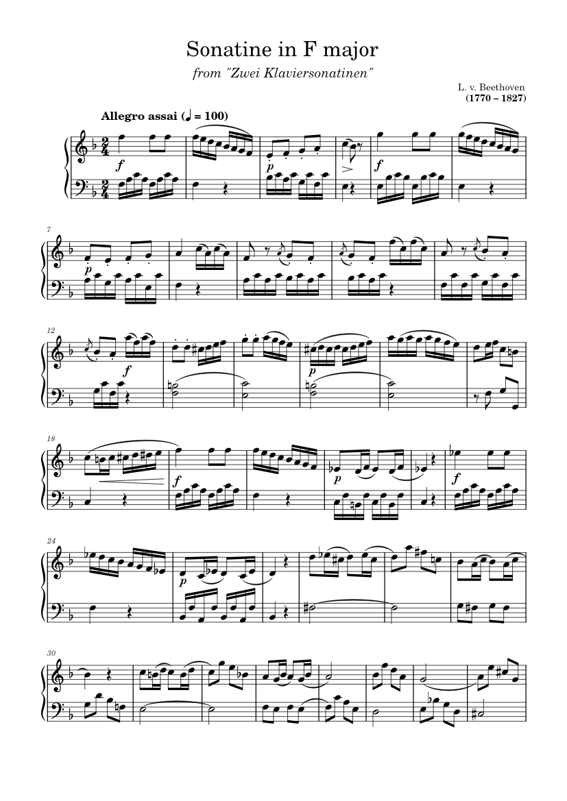 2 Sonatinas for Piano Anh.5