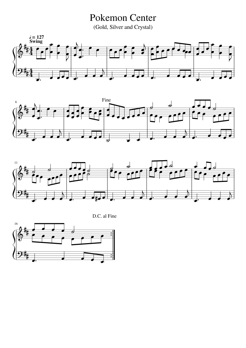 Pokemon Center Sheet music for Piano (Solo) Easy | Musescore.com